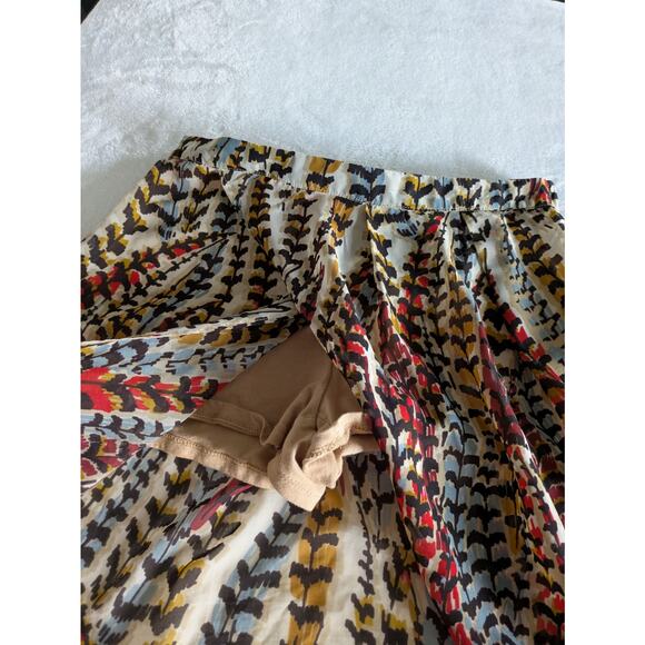 Mimi Chic Skirt Womens Size Medium Built in Shorts Bohemian Multicolor Sheer - Picture 5 of 11